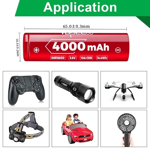 Батерия Vapcell 18650 N40 4000mAh 10A ➤ топ цена ➤ sorbe.bg