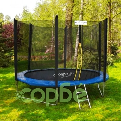 Motion Sport Line градински батут 2,52 м (8ft) син, външна мрежа ➤ топ цена ➤ sorbe.bg