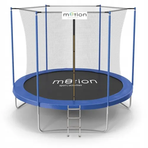 Motion Sport Line градински батут 2,52 м (8ft) син, вътрешна мрежа ➤ топ цена ➤ sorbe.bg