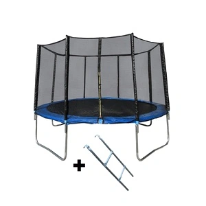 Jump Pro градински батут 3,63 м (12ft) син с мрежа и стълба
