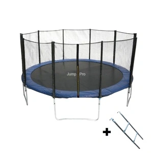 Jump Pro градински батут 3,96 м (13ft) син с мрежа и стълба