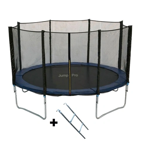 Jump Pro градински батут 4,27 м (14ft) син с мрежа и стълба ➤ топ цена ➤ sorbe.bg