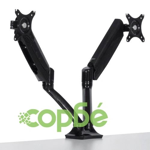 Стойка за два монитора с газов амортисьор Comfortino CR-502-2 - черна  ➤ топ цена ➤ sorbe.bg