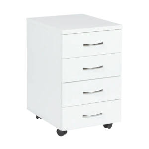 Премиум Офис контейнер с 4 чекмеджета - бял