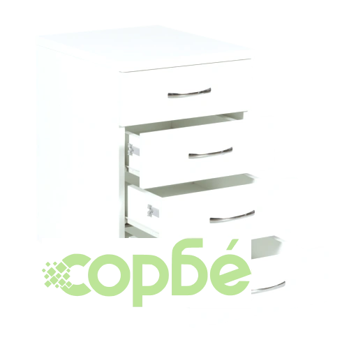 Премиум Офис контейнер с 4 чекмеджета - бял ➤ топ цена ➤ sorbe.bg