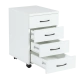 Премиум Офис контейнер с 4 чекмеджета - бял