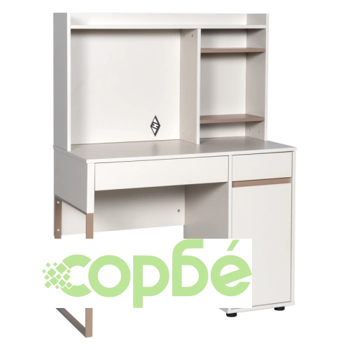 Стилно бюро с надстройка SEBARING в капучино цвят ➤ топ цена ➤ sorbe.bg