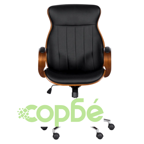 Офис стол Comfortino 6402 в стил Президентски - орех и черен ➤ топ цена ➤ sorbe.bg