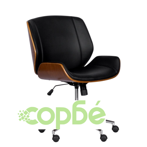 Офис стол Comfortino 6405 в стил Президент - орех и черен ➤ топ цена ➤ sorbe.bg