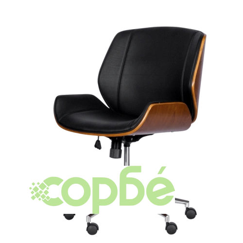 Офис стол Comfortino 6405 в стил Президент - орех и черен ➤ топ цена ➤ sorbe.bg