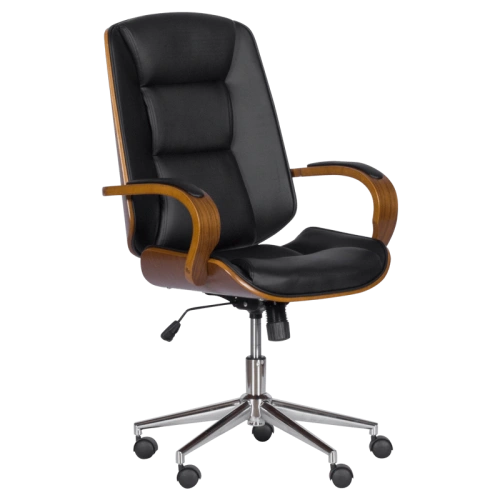 Офис стол Comfortino 6406 - орех и черен цвят ➤ топ цена ➤ sorbe.bg