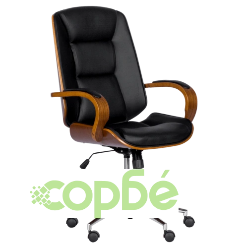 Офис стол Comfortino 6406 - орех и черен цвят ➤ топ цена ➤ sorbe.bg