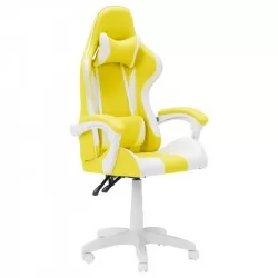 Геймърски стол Comfortino 6311 - бял - жълт