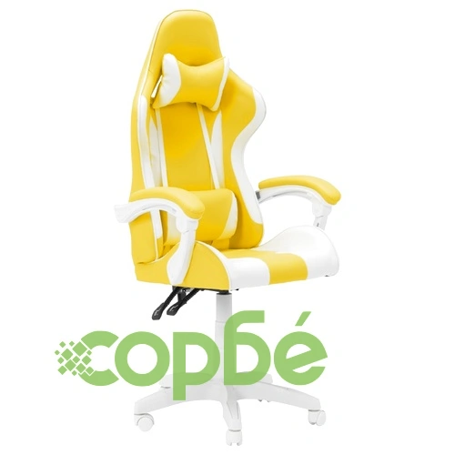 Геймърски стол Comfortino 6311 - бял - жълт ➤ топ цена ➤ sorbe.bg