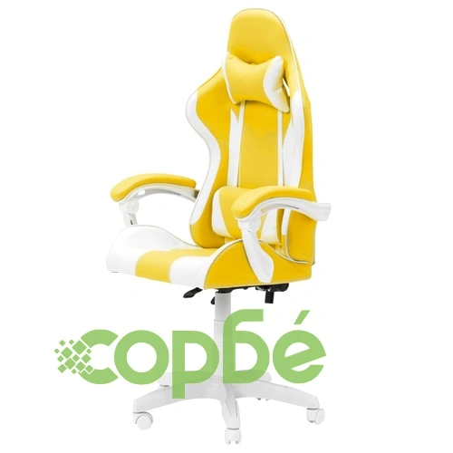 Геймърски стол Comfortino 6311 - бял - жълт ➤ топ цена ➤ sorbe.bg