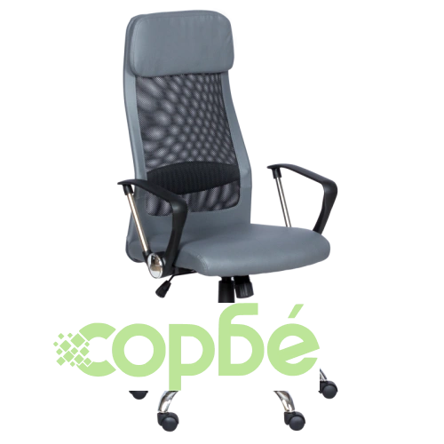 Офис стол Comfortino 6184 M - Президентски модел в сиво ➤ топ цена ➤ sorbe.bg