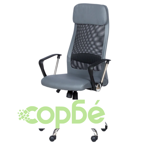 Офис стол Comfortino 6184 M - Президентски модел в сиво ➤ топ цена ➤ sorbe.bg