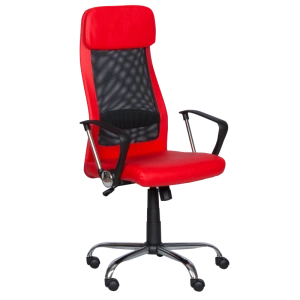 Комфортен президентски стол Comfortino 6184 M в червен цвят