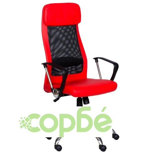 Комфортен президентски стол Comfortino 6184 M в червен цвят ➤ топ цена ➤ sorbe.bg