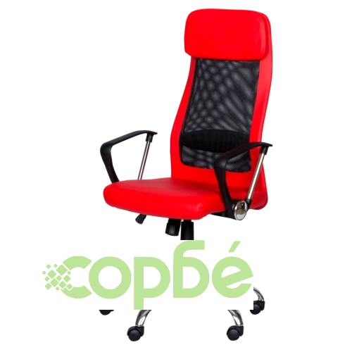 Комфортен президентски стол Comfortino 6184 M в червен цвят ➤ топ цена ➤ sorbe.bg