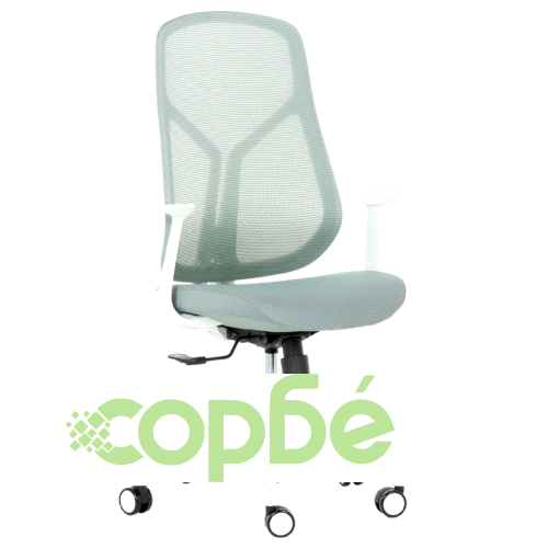 Зелен офис стол Comfortino 7900 W с бяла рамка ➤ топ цена ➤ sorbe.bg