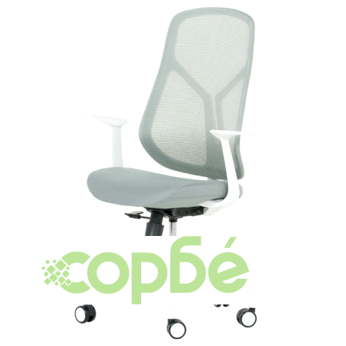 Зелен офис стол Comfortino 7900 W с бяла рамка ➤ топ цена ➤ sorbe.bg