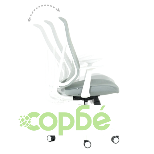 Зелен офис стол Comfortino 7900 W с бяла рамка ➤ топ цена ➤ sorbe.bg