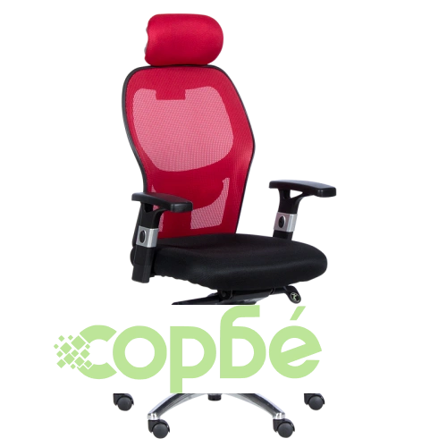 Ергономичен офис стол Comfortino 7520 в черен и червен цвят ➤ топ цена ➤ sorbe.bg