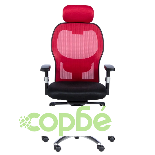 Ергономичен офис стол Comfortino 7520 в черен и червен цвят ➤ топ цена ➤ sorbe.bg