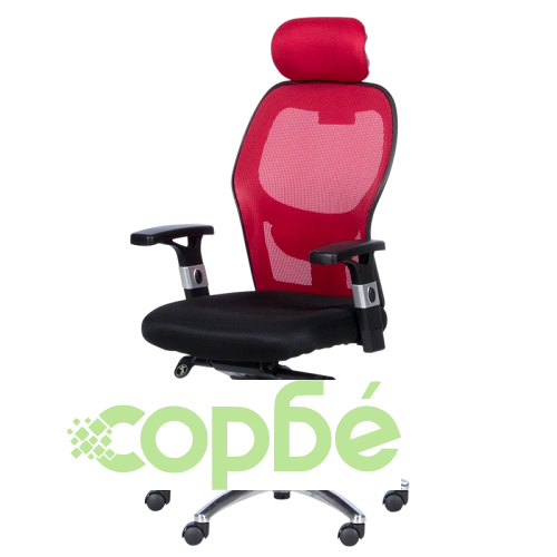 Ергономичен офис стол Comfortino 7520 в черен и червен цвят ➤ топ цена ➤ sorbe.bg