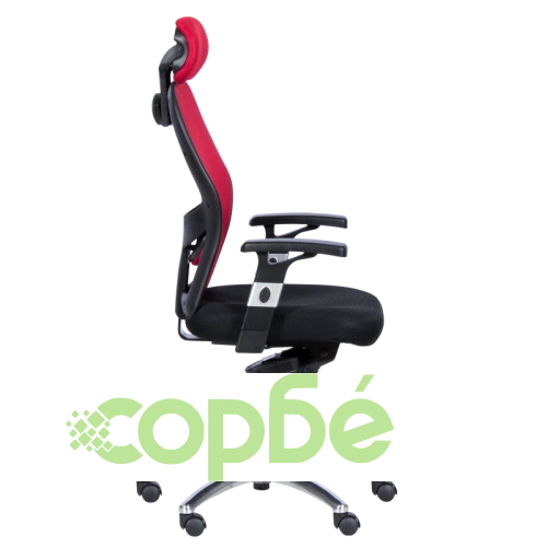 Ергономичен офис стол Comfortino 7520 в черен и червен цвят ➤ топ цена ➤ sorbe.bg