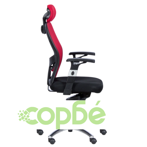 Ергономичен офис стол Comfortino 7520 в черен и червен цвят ➤ топ цена ➤ sorbe.bg