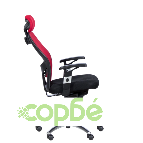 Ергономичен офис стол Comfortino 7520 в черен и червен цвят ➤ топ цена ➤ sorbe.bg