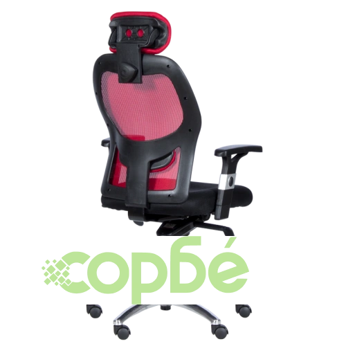 Ергономичен офис стол Comfortino 7520 в черен и червен цвят ➤ топ цена ➤ sorbe.bg