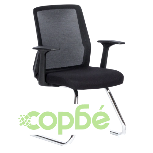 Черен Посетителски Стол Comfortino 6006 ➤ топ цена ➤ sorbe.bg