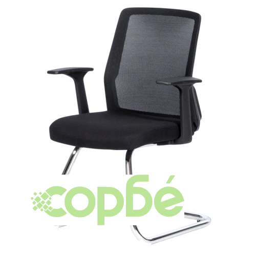 Черен Посетителски Стол Comfortino 6006 ➤ топ цена ➤ sorbe.bg