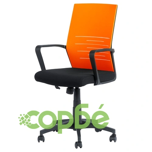 Работен офис стол Comfortino 7041- черен - оранжев ➤ топ цена ➤ sorbe.bg