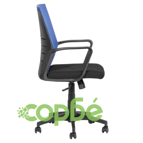 Работен офис стол Comfortino 7041 - черен - син ➤ топ цена ➤ sorbe.bg