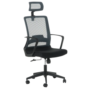 Комфортен Президентски Стол Comfortino 7562 в Черно-Сиво