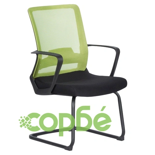 Посетителски стол Comfortino 7564 - черно - зелен ➤ топ цена ➤ sorbe.bg