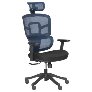 Ергономичен офис стол Comfortino 7582 в синьо и черно