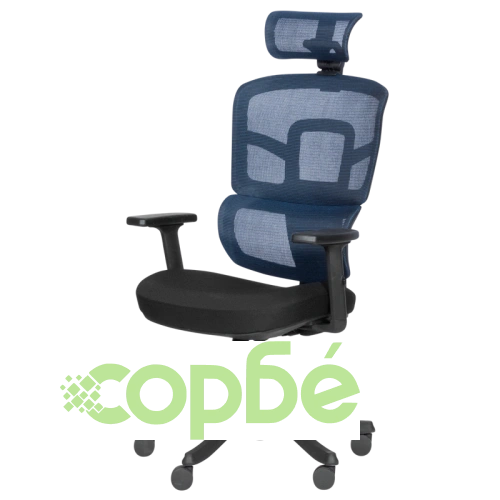 Ергономичен офис стол Comfortino 7582 в синьо и черно ➤ топ цена ➤ sorbe.bg