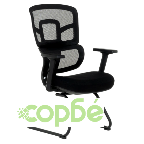 Ергономичен Посетителски Стол Comfortino 7682 - Черен ➤ топ цена ➤ sorbe.bg