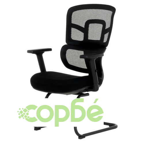 Ергономичен Посетителски Стол Comfortino 7682 - Черен ➤ топ цена ➤ sorbe.bg