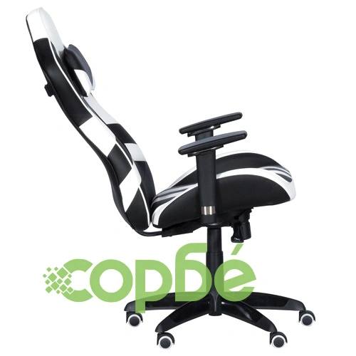 Геймърски стол SPRINTER - черен-бял ➤ топ цена ➤ sorbe.bg