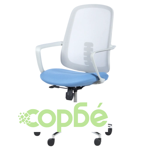 Офис стол Comfortino 7063 в сиво и синьо ➤ топ цена ➤ sorbe.bg