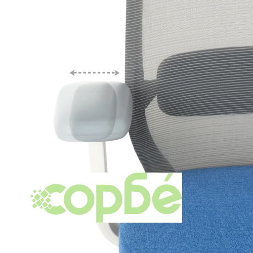 Ергономичен офис стол GLAND в синьо-сиво ➤ топ цена ➤ sorbe.bg