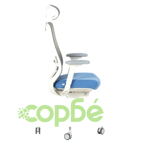 Ергономичен офис стол GLAND в синьо-сиво ➤ топ цена ➤ sorbe.bg