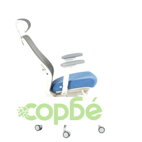 Ергономичен офис стол GLAND в синьо-сиво ➤ топ цена ➤ sorbe.bg