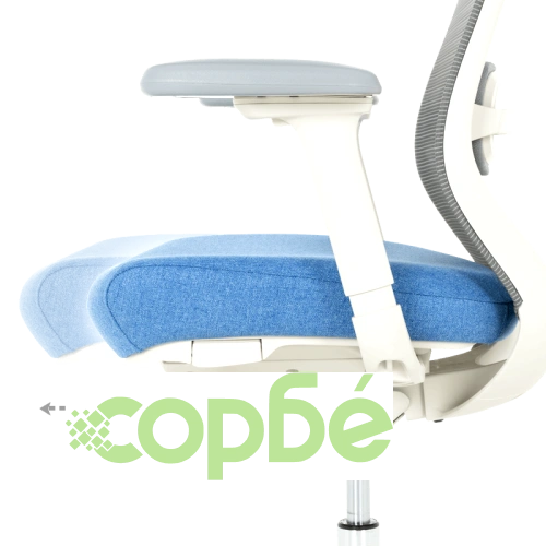 Ергономичен офис стол GLAND в синьо-сиво ➤ топ цена ➤ sorbe.bg